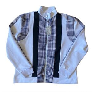 Stacy Adams Milano Men’s White Black Dress Shirt 3XL